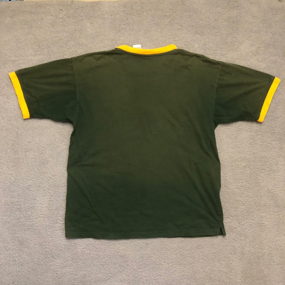 Vtg 1999 Green Bay Packers Henley Shirt Mens Large Green Gold Ringer The Edge L - Picture 7 of 7